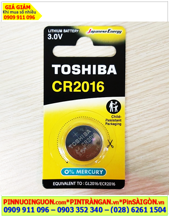 Toshiba CR2016CP-1, Pin 3v lithium Toshiba CR2016CP-1 chính hãng /Loại vỉ 1viên